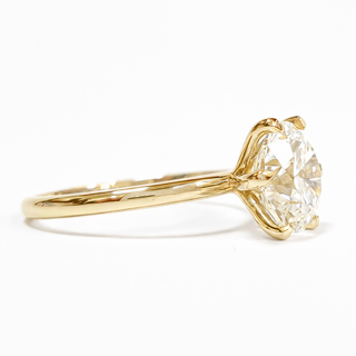 Round Brilliant 6 Prong Solitaire Ring – Lab Grown Diamond – 14K/18K Yellow Gold