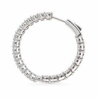 Round Brilliant Hoop Earrings – Lab Grown Diamonds – 14K/18K Gold - 20m"m