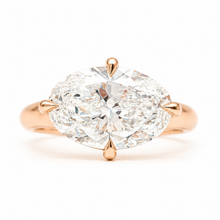 Oval Brilliant Solitaire Ring – Lab Grown Diamond – 14K/18K Gold
