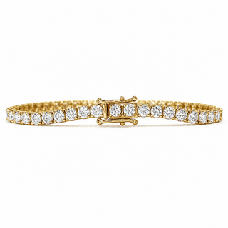Tennis Bracelet – Lab Grown Diamonds – 14K/18K Yellow Gold – Classic 4 Prong