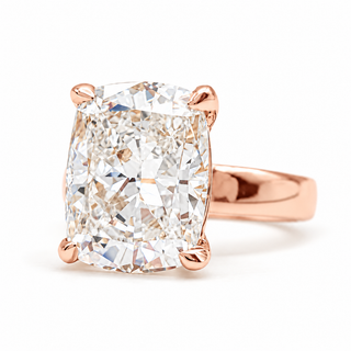 Cushion Brilliant Solitaire Ring – Lab-Grown Diamond – 14K/18K Gold