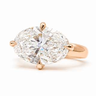 Oval Brilliant Solitaire Ring – Lab Grown Diamond – 14K/18K Gold