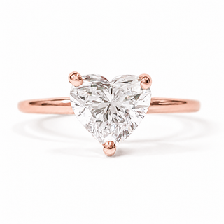 Heart Brilliant Solitaire Ring – Lab-Grown Diamond – 14K/18K Gold