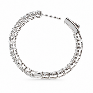 Round Brilliant Hoop Earrings – Lab Grown Diamonds – 14K/18K Gold - 20m"m