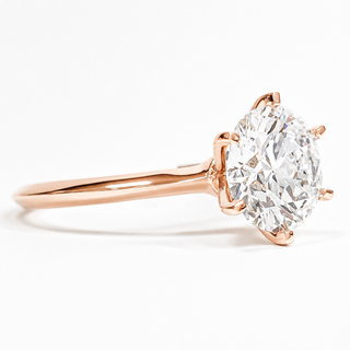 Round Brilliant 6 Prong Solitaire Ring – Lab Grown Diamond – 14K/18K Rose Gold