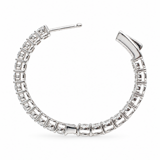 Round Brilliant Hoop Earrings – Lab Grown Diamonds – 14K/18K Gold - 20m"m