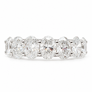 Oval Brilliant 7 Stone Crown Ring – Lab Grown Diamond – 14K/18K Gold