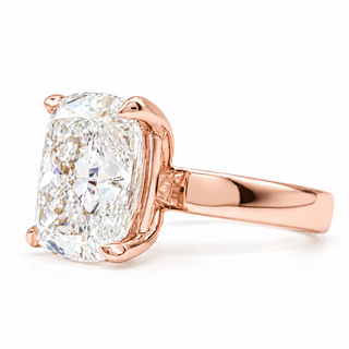 Cushion Brilliant Solitaire Ring – Lab-Grown Diamond – 14K/18K Gold