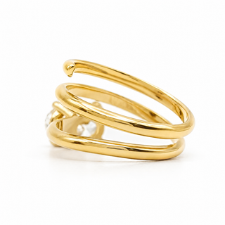 Oval Brilliant Spiral Solitaire Ring – Lab Grown Diamond – 14K/18K Yellow Gold