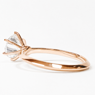 Round Brilliant 6 Prong Solitaire Ring – Lab Grown Diamond – 14K/18K Rose Gold