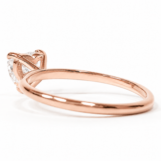 Heart Brilliant Solitaire Ring – Lab-Grown Diamond – 14K/18K Rose Gold