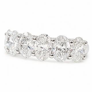 Oval Brilliant 7 Stone Crown Ring – Lab Grown Diamond – 14K/18K Gold