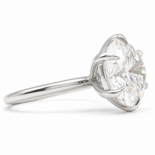 Round Brilliant 6 Prong Solitaire Ring – Lab Grown Diamond – 14K/18K White Gold