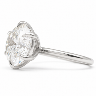 Round Brilliant 6 Prong Solitaire Ring – Lab Grown Diamond – 14K/18K White Gold