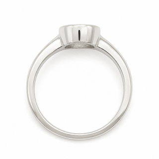 Oval Brilliant Solitaire Ring – Lab Grown Diamond – 14K/18K White Gold