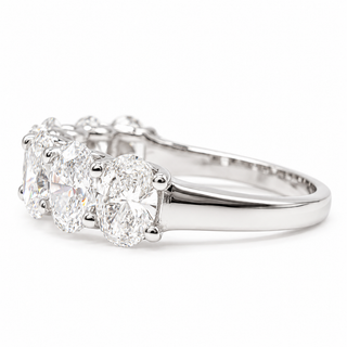 Oval Brilliant 7 Stone Crown Ring – Lab Grown Diamond – 14K/18K Gold