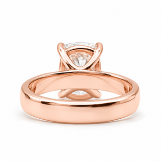 Cushion Brilliant Solitaire Ring – Lab-Grown Diamond – 14K/18K Gold