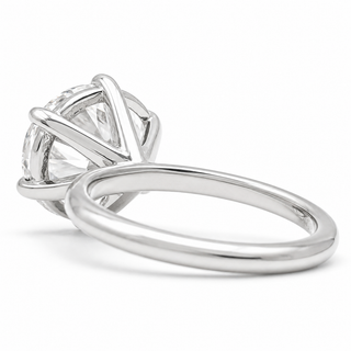 Round Brilliant 6 Prong Solitaire Ring – Lab Grown Diamond – 14K/18K White Gold
