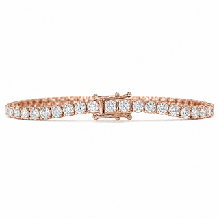 Tennis Bracelet – Lab Grown Diamonds – 14K/18K Rose Gold – Classic 4 Prong