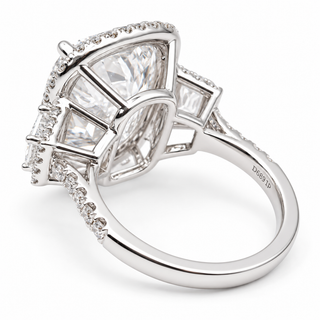 Cushion Brilliant 10.08 Carat Lab-Grown Diamonds Ring | IGI Certified | 7.52 Gram 14K White Gold