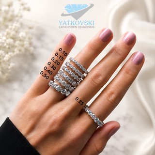 Round Brilliant Eternity Ring – Lab Grown Diamond – 14K/18K Yellow Gold
