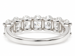 Oval Brilliant 7 Stone Crown Ring – Lab Grown Diamond – 14K/18K Gold