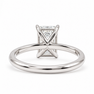 Emerald Cut Solitaire Ring – Lab-Grown Diamond – 14K/18K Gold