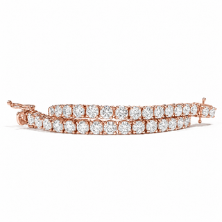 Tennis Bracelet – Lab Grown Diamonds – 14K/18K Rose Gold – Classic 4 Prong