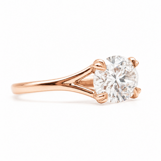 Oval Brilliant Solitaire Ring – Lab Grown Diamond – 14K/18K Rose Gold