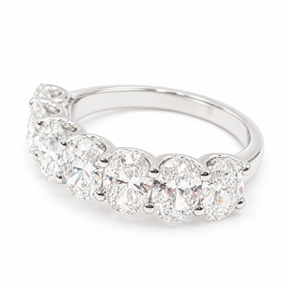 Oval Brilliant 7 Stone Crown Ring – Lab Grown Diamond – 14K/18K Gold