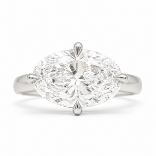 Oval Brilliant Solitaire Ring – Lab Grown Diamond – 14K/18K Gold