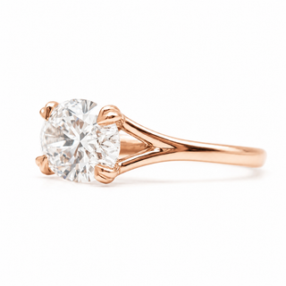 Oval Brilliant Solitaire Ring – Lab Grown Diamond – 14K/18K Rose Gold