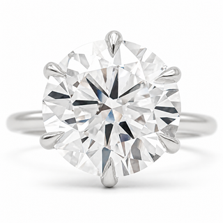 Round Brilliant 6 Prong Solitaire Ring – Lab Grown Diamond – 14K/18K White Gold