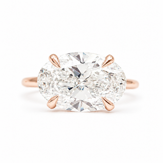 Oval Brilliant Solitaire Ring – Lab Grown Diamond – 14K/18K Gold
