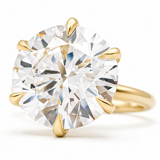 Round Brilliant 6 Prong Solitaire Ring – Lab Grown Diamond – 14K/18K Yellow Gold