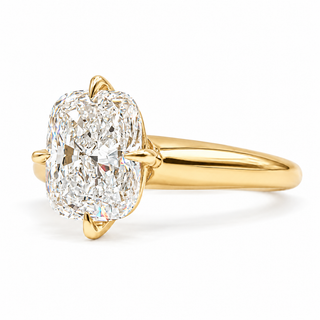 Cushion Brilliant Solitaire Ring – Lab-Grown Diamond – 14K/18K Gold