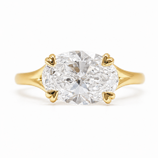 Oval Brilliant Solitaire Ring – Lab Grown Diamond – 14K/18K Gold