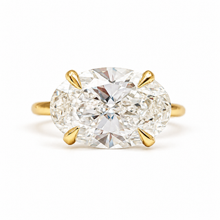 Oval Brilliant Solitaire Ring – Lab Grown Diamond – 14K/18K Gold
