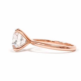Round Brilliant Solitaire Ring – Lab Grown Diamond – 14K/18K Rose Gold