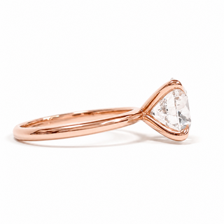 Round Brilliant Solitaire Ring – Lab Grown Diamond – 14K/18K Rose Gold