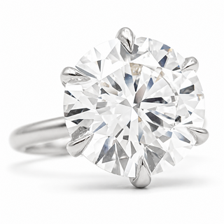 Round Brilliant 6 Prong Solitaire Ring – Lab Grown Diamond – 14K/18K White Gold