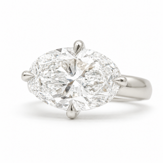 Oval Brilliant Solitaire Ring – Lab Grown Diamond – 14K/18K Gold
