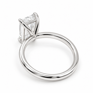 Emerald Cut Solitaire Ring – Lab-Grown Diamond – 14K/18K Gold