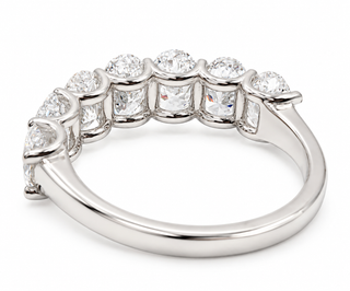 Oval Brilliant 7 Stone Crown Ring – Lab Grown Diamond – 14K/18K Gold
