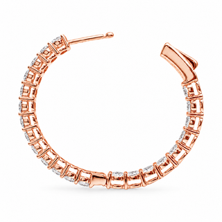 Round Brilliant Hoop Earrings – Lab Grown Diamonds – 14K/18K Gold - 20m"m