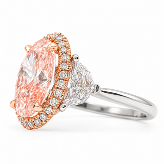 Oval Brilliant 4.37 Carat Lab-Grown Diamonds Ring | IGI Certified | 4.15 Gram 14K White Gold