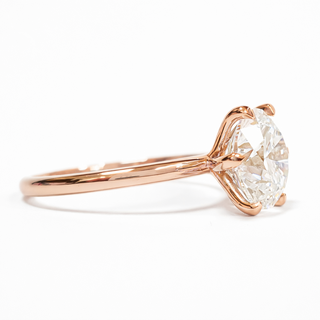 Round Brilliant 6 Prong Solitaire Ring – Lab Grown Diamond – 14K/18K Rose Gold