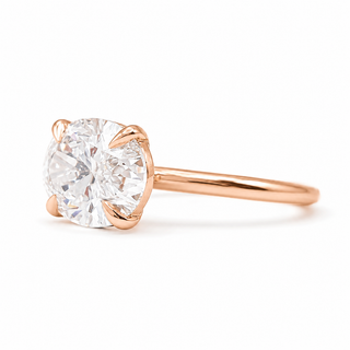 Oval Brilliant Solitaire Ring – Lab Grown Diamond – 14K/18K Rose Gold