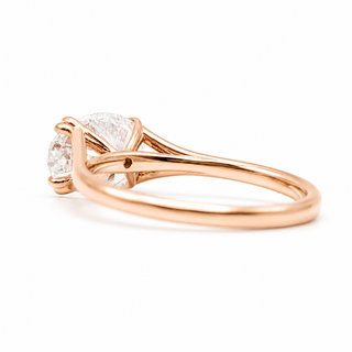 Oval Brilliant Solitaire Ring – Lab Grown Diamond – 14K/18K Rose Gold