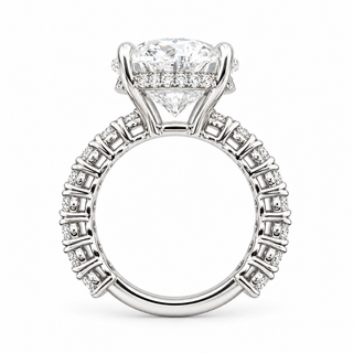 Oval Brilliant 11.67 Carat Lab-Grown Diamonds Ring | IGI Certified | 7.01 Gram 14K White Gold